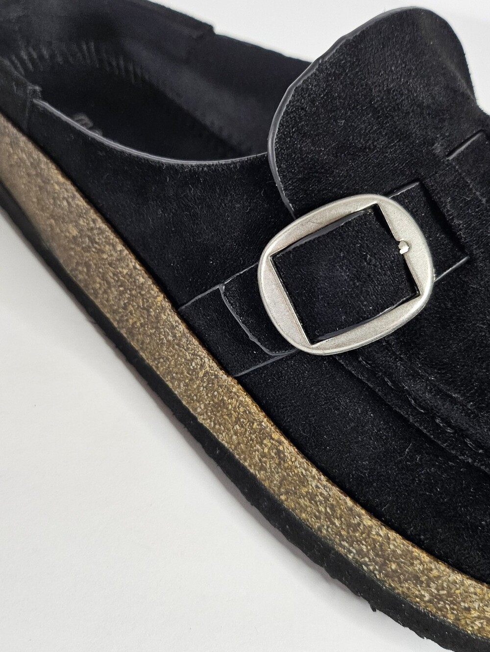 Madden Girl Paceyy Black Buckle Cork Platform Clogs Mules Size 9 Bohemian Hippie - Picture 4 of 12
